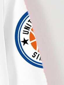 2 件套幼儿男童返校休闲酷炫字母涂鸦印花羊毛圆领运动衫和运动裤套装，时尚秋冬日常装 - 彩色 - 查看 5