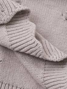 DAZY Conjunto de suéter de punto para niñas, otoño - Morado - Ver 9