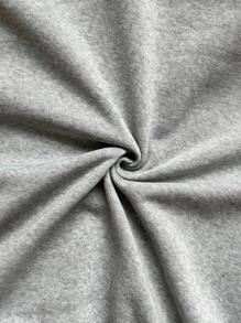 Lalippa Plus Size Women's Solid Color Drop Shoulder Long Sleeve Turndown Collar Half Zip Hoodie, Autumn Fall Cloth For Women Winter