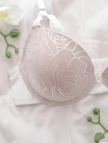 DelicateAllure Women's Floral Lace Fashionable & Comfortable Bra Bras For Women Lace Bra Push Up Bra  Cozy And Elegant Details