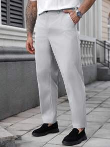 Manfinity CasualCool Pantaloni casual da lavoro e business con tasche, per l'autunno, taglie comode per uomo - Grigio - Visualizzare 4