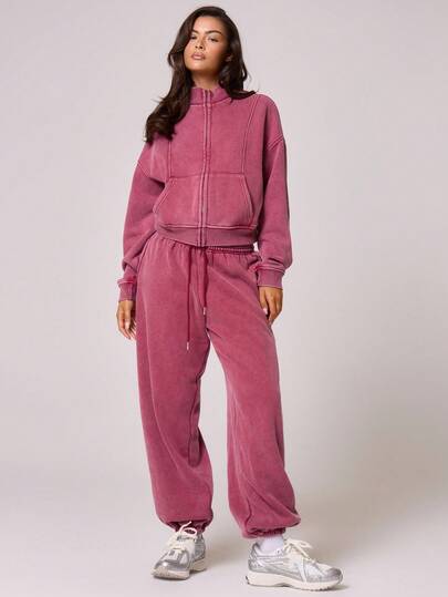 MUSERA 水洗抽绳腰带慢跑裤，适合度假休闲、机场夏季活动和假日穿着。