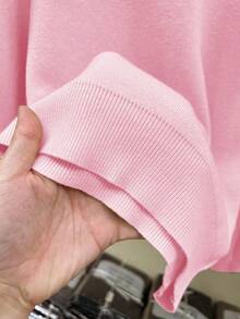 Franclia 1 件女士保暖内衬高领长袖舒适毛衣，秋冬季温暖厚针织套头衫 - 粉色 - 查看 6