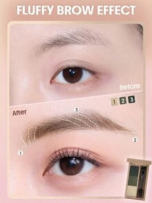 SHEGLAM Puff Brow Palette-Olive Brow Pomade Brand Beauty Makeup Face Paint Cosmetic For Women Girls Perfect For Spring Summer Ideal For Y2K Fancy Fashion Suitable For Birthday Mother'S Day Gift Rave Party Ready Best Color - Olive - View 2