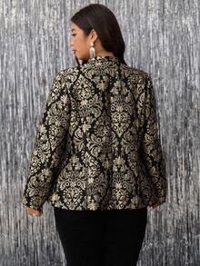 Ellevyn Christmas Curvy Plus Size Women's Romantic Elegant Formal Gold Shining Gold High Quality Three-Dimensional Jacquard Fabric Long Sleeve Coat ,Shiny Gold,Comfortable And Warm From The Cold,2025 New,Fall Women Clothes, Winter Clothes For Women,Vintage,Going Out Outfits,Fall Outfits,Winter For Women,Fall Clothes Plus Size, Office Outfits For Women,Fall Outfits For Women,Classy Outfits For Women,Women's Fall Clothes,Christmas,Christmas Costumes,Halloween Clothes Women,Old Money Style Women,Fall Clothes For Women,Business Casual Woman,Office Outfits For Women,Work Outfits For Women,Business Professional Women,Business Casual Outfits Women,Office Attire For Women,Office Wear,Suitable For Multiple Occasions,Plus Size Plus Size Evening Gown Bronze Coat Champagne Formal Coat Gold Plus Size Formal Coat