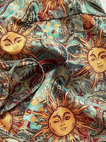 Soleia 女士沙滩波西米亚乡村音乐会外出休闲上衣乡村音乐会外出度假V领系带热带风情背心 - 杏色 - 查看 6