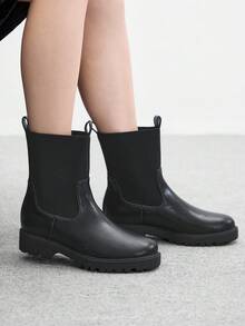 CUCCOO BIZCHIC 女士尖头蛇皮纹网眼设计及膝靴，时尚性感百搭，适合圣诞节、新年派对、约会之夜、春季休闲装 - 黑色 - 查看 4
