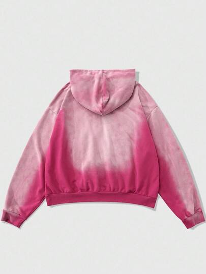 Street Life Sudadera con capucha con cremallera y estampado de cebra lavado vintage para hombre, otoño/invierno