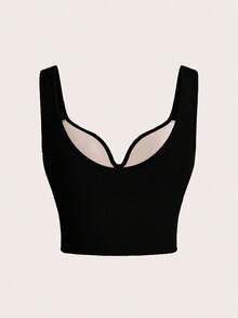 Easithlete Áo ngực thể thao thể thao nữ màu trơn phong cách thường ngày - Nhiều màu - Xem 4