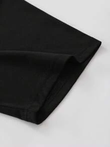 ROMWE Street Life Retro Streetwear Silhouette & Thermal Imaging Print Short Sleeve T-Shirt, Summer