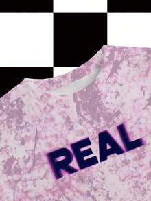 Pretty Bratty 女士破洞字母印花卫衣，Y2K 返校季秋冬街头风 - 粉色 - 查看 3