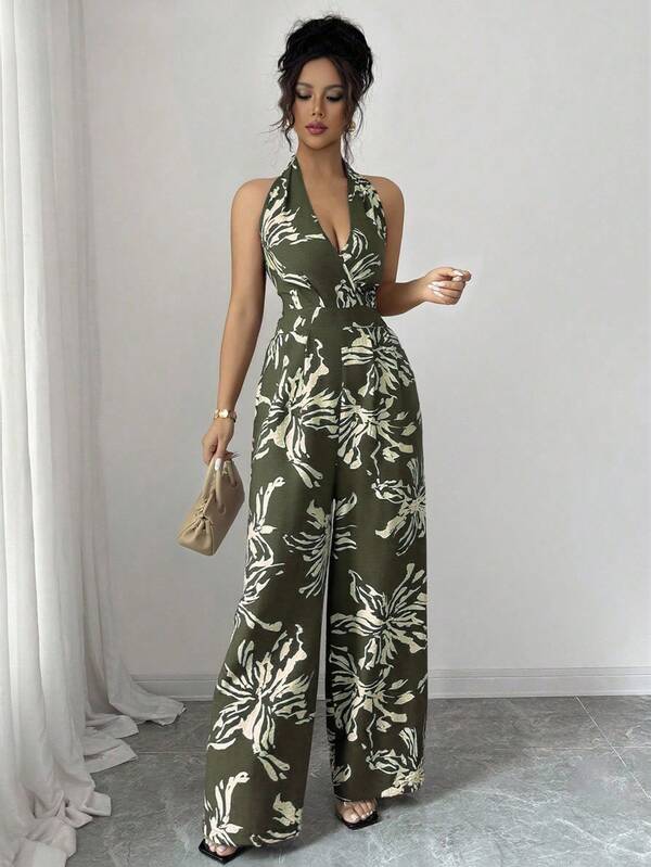 Breezaya New Elegant High-End Jumpsuit With Flare Sleeves, Black