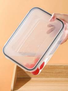 SHEIN 8 件多尺寸透明食品储存容器，带密封盖 - 适用于水果、蔬菜、意大利面等 - 可微波加热、可重复使用的聚丙烯厨房储存工具、厨房储存 | 时尚储存设计 | 可微波加热容器、学校用品 - 無色 - 查看 7