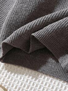 Souflis Souflis Baby Boy Striped Crew Neck Raglan Sleeve Sweater And Knit Pants Set, Autumn Fall Winter