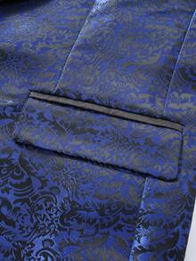 Manfinity AFTRDRK 男士披肩领花卉提花长袖单扣派对西装外套