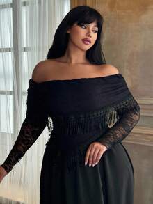 Lyrianda Elegant Vintage Punk Lace Trim Flared Dress, Purple, Suitable For Party, Lolita Style, Plus Size, Autumn/Winter