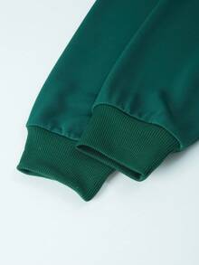 SHEIN Casuvi Kid Teen Girl 2-Piece Set: Vintage School Style Ribbed Crew Neck Sweatshirt With Letter Graphic, Woven Plaid Pleated Skirt, Suitable For School, Casual Wear In Spring And Autumn, Fall Clothes Outfit Winter