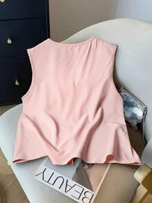 女士法式优雅修身衬衫上衣