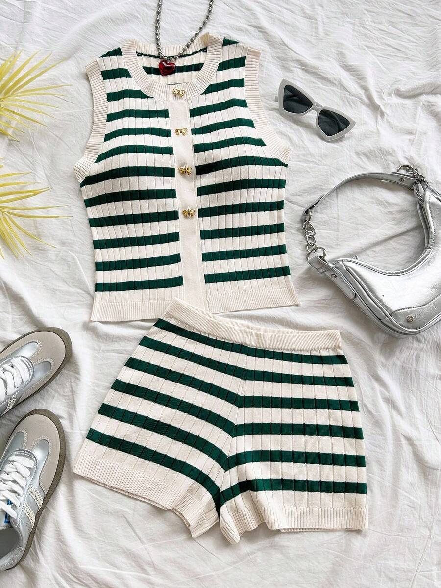 Soleia 女式新款罗纹针织两件套，适合秋冬季分层穿着或外套穿着 - 彩色 - 查看 1