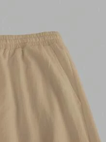 EASEVO Plus Size Men's Slim Fit Loose Long Pants, For Fall - Camel - View 4