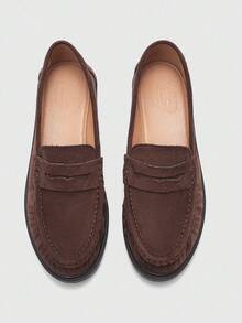 CUCCOO BIZCHIC Women's Casual Slip-On Flat Athletic Sneakers For Christmas - Chocolate Brown - View 2