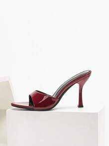 CUCCOO SZL Women's Fashionable Elegant Solid Color Round Toe Stiletto High Heel Sandals