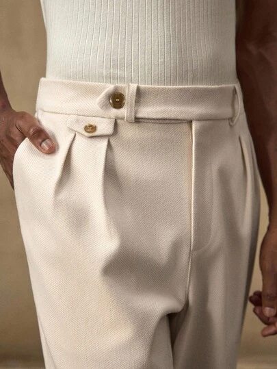 AKNOTIC Business Casual 男士时尚百搭西装裤，秋冬季