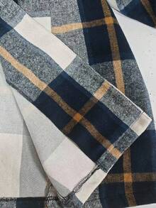 Calvaya 大码女式格子翻领长袖休闲大衣，秋冬