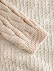 幼儿男童扭纹简约套头毛衣，日常穿着