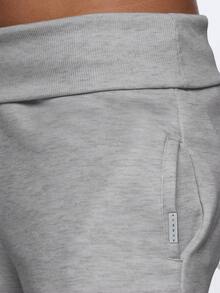 SUMWON WOMEN 宽腿休闲裤，带翻折腰带，柔软舒适，休闲日常穿着，秋冬服装 - 深灰色 - 查看 4