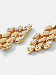 MOTF PREMIUM 18K镀金时尚简约耳钉 - 金黃色 - 查看 6