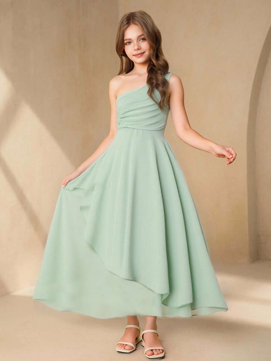 Robe Aqua Sans Manches Fille, Mousseline De Soie, Orchidée Légère, Taille M, Neuve