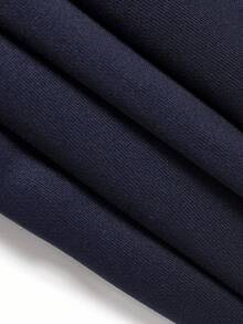 SHEIN Sparklyn Tween Girls' Casual Contrast Striped Drawstring Sweatpants Fall Winter - Navy Blue - View 8