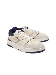 Lineshot Men's Casual Sneakers Off White/Navy I02440 - Beige - View 2