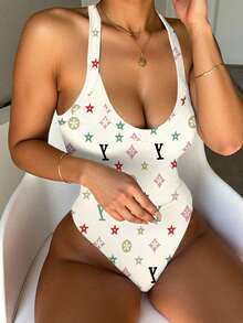 Rovax 女士性感五角星印花紧身衣 - 彩色 - 查看 3