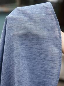 Manfinity CasualCool Men's Single-Breasted Casual Linen Long Sleeve Shirt Linen Men Shirt Men Linen Shirt Dusty Blue Shirt For Men Casual Men Shirt Blue Linen Shirt,Fall - Medium Wash - View 5