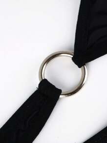 SHEIN DrisQ Plus Size Men's Solid Color Sexy G-String With Ring Detail