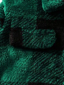 SHEIN Explorewe 3 قطع/طقم بنطلون ذو تصميم ريبي واسع + قميص طويل الأكمام بياقة عالية + جاكيت طويلة الأكمام بياقة مقلمة للبنات