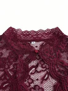 Fairmaia Trang phục truyền thống Đức cỡ lớn thiết kế khoét ngực ren cho nữ - Màu Đỏ Sâu - Xem 4