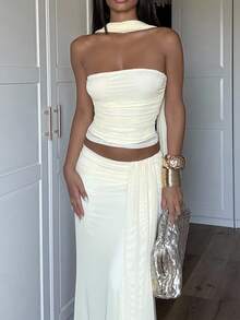 Ronhire Women Two Pieces Outfits For Daily Wear - Yellow - View 3