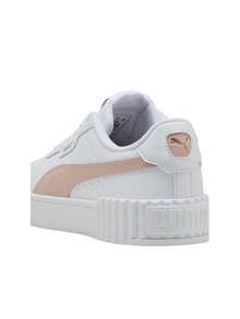 Puma Carina 3.0 Women's Casual Sneakers White/Rose Quartz/Gold 400365 - White-Rose Quartz- Gold - View 3