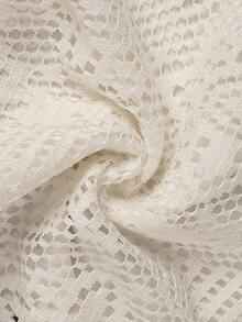 GlowEve CURVE 大码女式休闲优雅两件套蕾丝套装 - 白色 - 查看 3