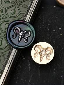 1 chiếc con dấu sáp dòng DARK SERIES mới, đầu con dấu kiểu cổ điển, chất liệu đồng thau có thể tháo rời, đầu con dấu sơn lửa dùng cho thiệp mời đám cưới, bao bì quà tặng, sổ lưu niệm, trang trí quà tặng thủ công DIY. - Nhiều kích cỡ - Xem 25