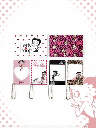 Betty Boop | ROMWE 6pcs Set Cartoon Character & Letter Printed Card Holder