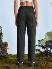 In My Nature Women's Minimalist Breathable Quick-Dry Detachable Leg Hiking Pants Women Hiking Pants Women Cargo Pants Women Zip Off Pants Convertible Hiking Pants Tactical Pants Women Convertible Pants Women - Black - View 8