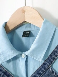 Tween Girls Dark Wash Casual Camisole Top With Elastic Waistband Casual Loose Flared Hem Distressed Jeans With Handmade Beaded Decor, Fashionable & Versatile For Daily Wear - Dark Wash - View 8