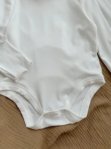 3件套女婴可爱休闲白色长袖连体衣 - 彩色 - 查看 4