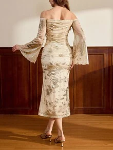 Vintamour 复古优雅女式连衣裙 金色单肩休闲派对连衣裙 女士优雅婚礼宾客连衣裙 女士秋季服装 女士优雅连衣裙 万圣节服装 万圣节服装 新娘妈妈婚礼礼服 女士优雅服装 秋季女装 女士秋季连衣裙 女士秋季服装 婚礼宾客礼服 优雅婚礼宾客连衣裙 秋季服装 女士婚礼宾客正式连衣裙 - 杏色 - 查看 7