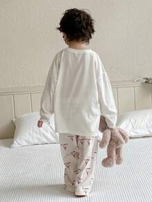 DAZY 2pcs Kids Boys Casual Long Sleeve Top And Pants Set, Fall Outfit