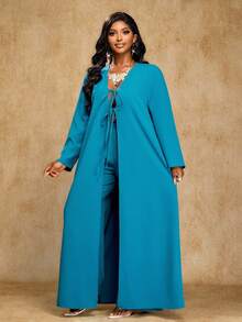 Brilight Women's Elegant Winter Clothes For Women Plain Tie Front And Casual Long Blouse With Wide Leg Pants Elegant Winter Sets Clothes For Women ,Suitable Vacation & Dating